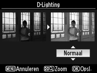 gemaakt. Voor Druk op 1 of 3 om de sterkte van de correctie te kiezen.