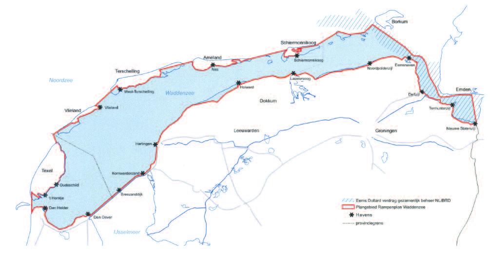 Een ramp op het water beperkt zich zelden tot één gemeente. De Waddenzee strekt zich uit over verschillende gemeenten, provincies en landen.