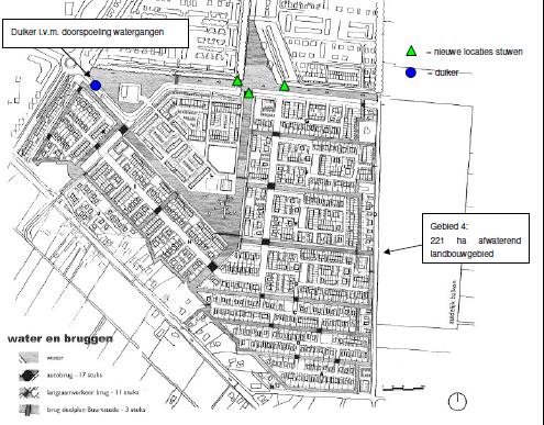 4. WIJZIGINGEN GRONDWATER EN INVLOED OP DE OMGEVING Om een beter beeld van de toekomstige situatie te geven is een doorsnede opgesteld waarin de huidige en toekomstige grond- en