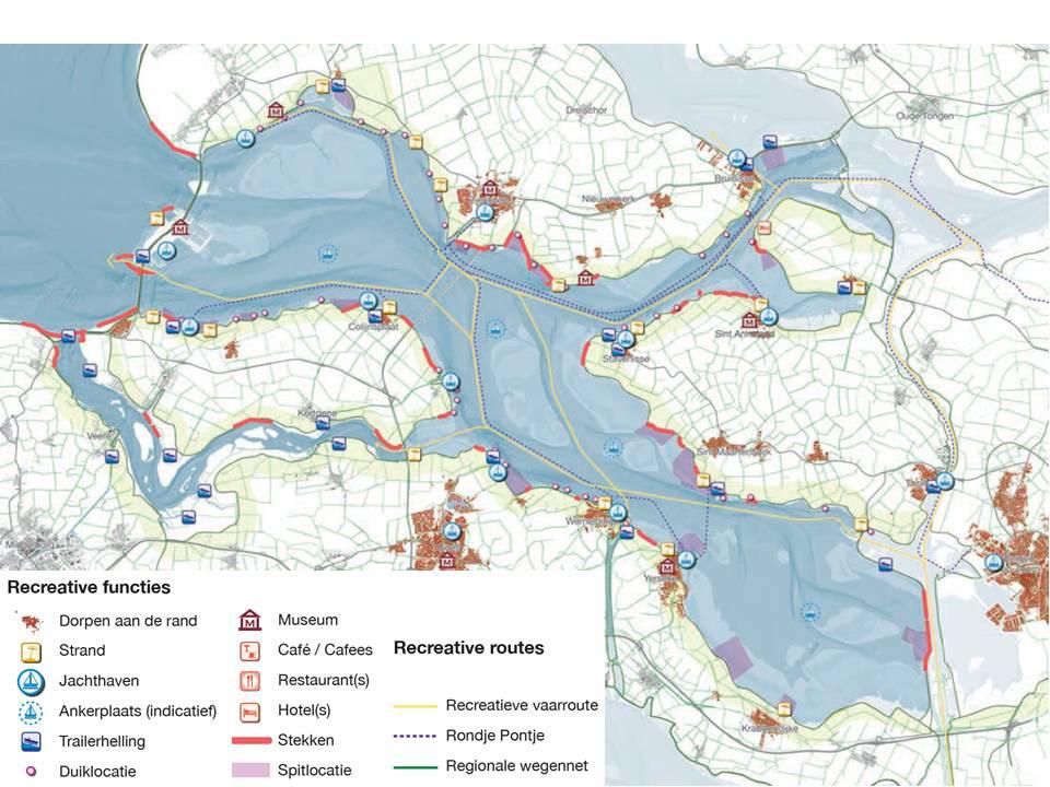 - mossel- en oesterpercelen: De trend is dat er meer mosselzaadinvanginstallaties (MZI s) komen. Het areaal breidt uit, vooral richting de OSK, vanwege instroom van voedsel vanuit de Noordzee.