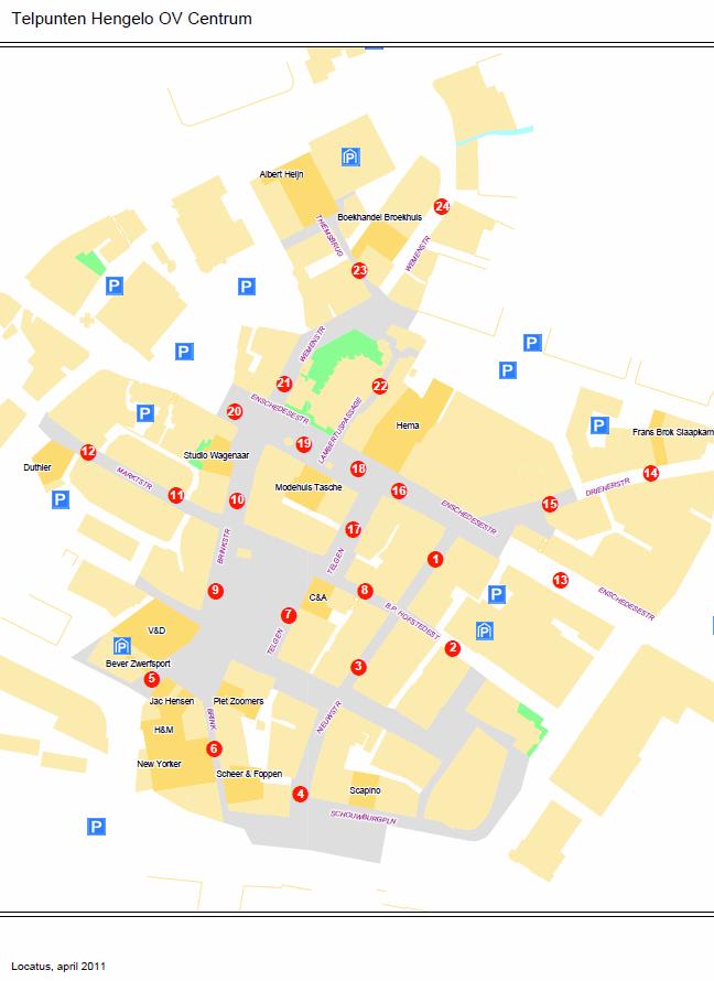 2. Bezoekerstellingen 2.1 Inleiding Sinds 2007 maakt de gemeente voor passantentellingen op zaterdag gebruik van de winkelpassantentellingen van Locatus 1.