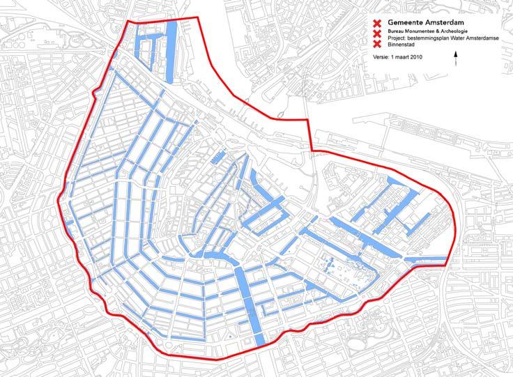1 Administratieve gegevens plangebied Het plangebied omvat alle waterwegen binnen stadsdeel Centrum tussen het IJ en de Singelgracht.