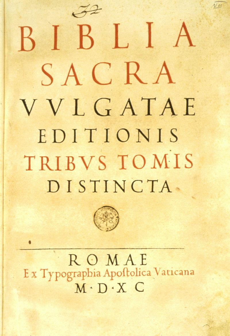 Vulgaat Katholieke Bijbel (OT)in het Latijn wordt ook wel Vulgaat genoemd Vanaf 1546
