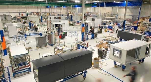 Systemair Nederland I 5 i In de fabriek in Waalwijk worden de Holland Heating-units geproduceerd i Locatie Harderwijk is centraal
