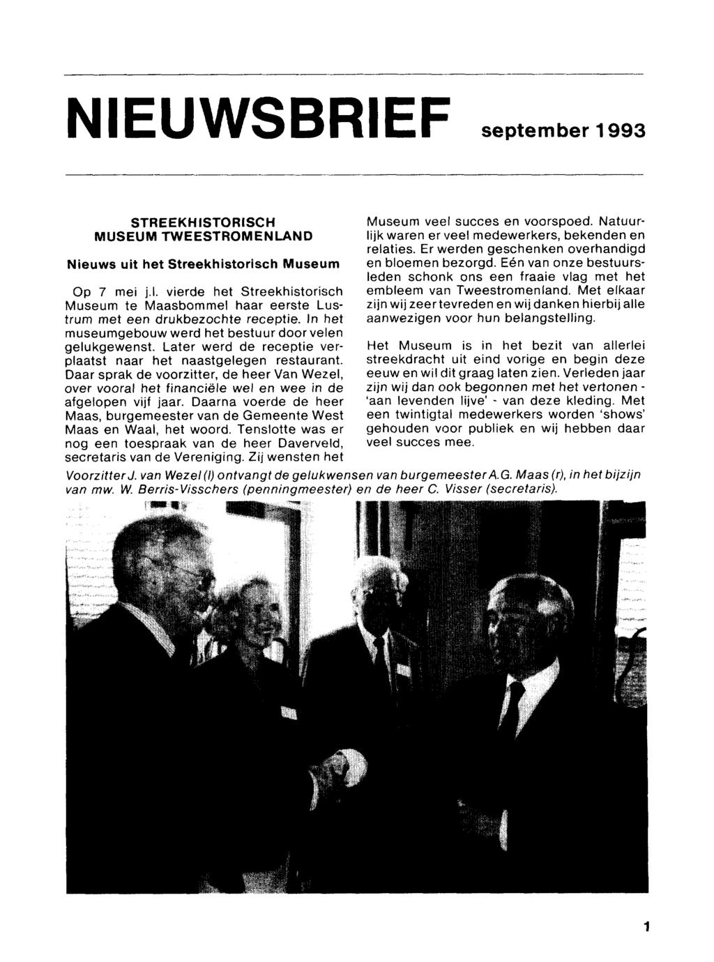 NIEUWSBRIEF september 1993