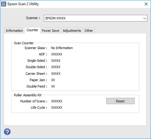 Onderhoud 1. Schakel de scanner in. 2. Start Epson Scan 2 Utility. Windows 10 Klik op de knop Start en selecteer vervolgens Alle app's > EPSON > Epson Scan 2 > Epson Scan 2 Utility. Windows 8.