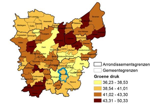 Bron data: Rijksregister (inclusief wachtregister) via bevolkingskubus, 2012 Verwerking: Steunpunt Sociale Planning Oost-Vlaanderen, socialeplanning@oost-vlaanderen.