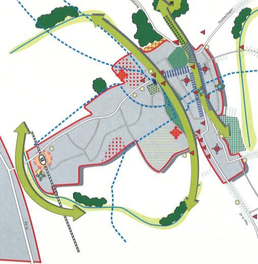 Ressegem Het bestaande woonuitbreidingsgebied krijgt als bestemming recreatie.