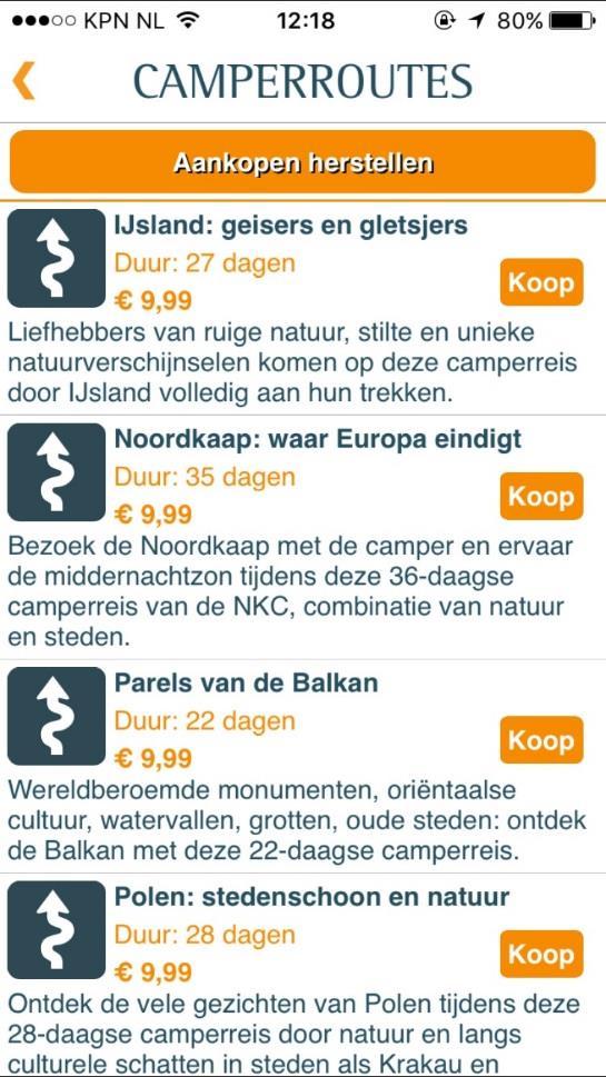 Klik vervolgens op Bekijk alle camperroutes. 4.