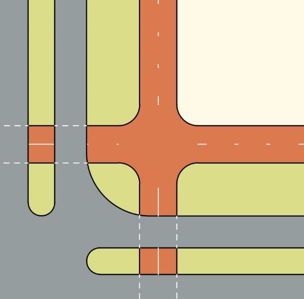 afbeelding 5.4 Verstoring door kruisend verkeer mogelijk (situatie 1) afbeelding 5.