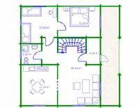 Op verzoek kunnen andere afmetingen en houtsoorten worden geleverd. Voor het behoud van het huis staan de wanden op de vloerbalken Hierdoor wordt voorkomen dat de zijwanden voortdurend nat worden.