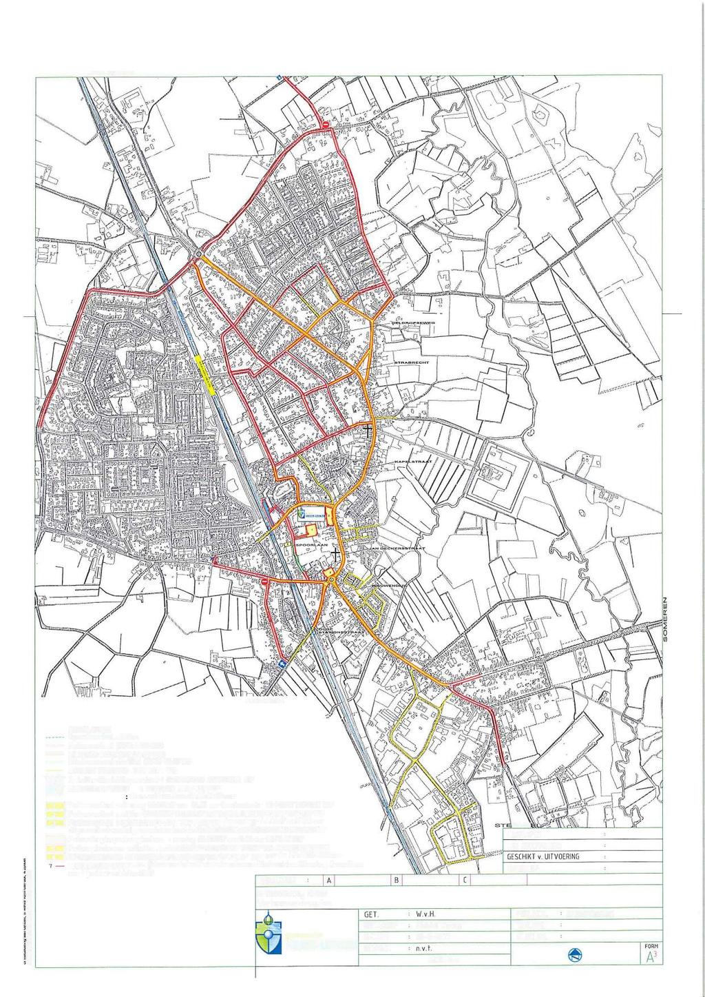 GELDFtOF» - 1 ( r\ _ A / 0 Ls <a <4 Hi r e VERKLARING Spoorbaan incl. station Parkeerverbod (8.00-21.00 uur) Stilstandverbod (8.00-21.00 uur) Afbakenen met afzetlint (07.00-19.