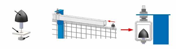 behuizing in de stijl van de deur en zet deze vast met de schroef M4x10.