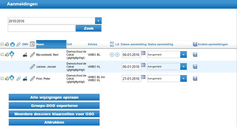 3. OSO 3.1. Dossier(s) klaarzetten voor OSO Een dossier kan voor OSO worden klaargezet indien het OKR de status definitief heeft.