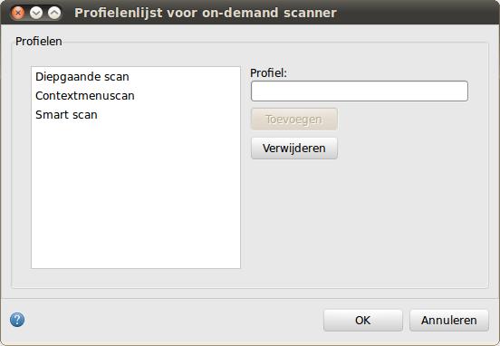 Voorbeeld: Stel, u wilt een eigen scanprofiel maken en de Smart scan-configuratie is deels geschikt, maar u wilt geen programma's voor runtime-compressie of potentieel onveilige toepassingen scannen