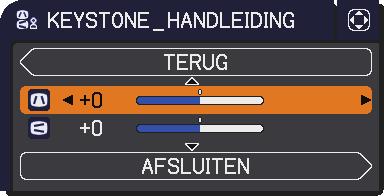 In werking De positie aanpassen 1. 2. Druk op de afstandsbediening op de POSITION-knop terwijl er geen menu wordt weergegeven op het scherm om het D-SHIFT ( 54) dialoogvenster te openen.