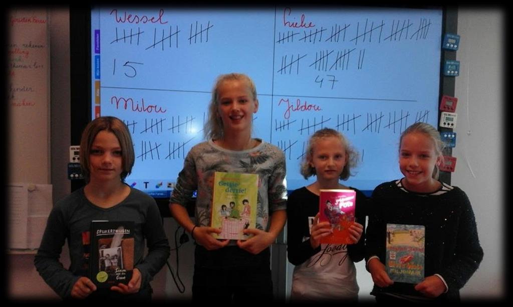 16 oktober 2015 pagina 5 Lieke Welles voorleeskampioen! Lieke Welles uit groep 8B heeft de finale gewonnen van de Voorleeswedstrijd die in de groepen 8 gehouden is.