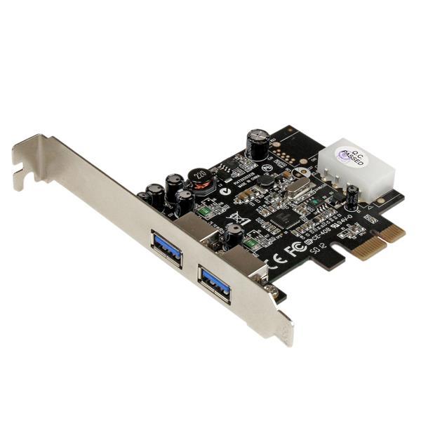2-poorts PCI Express (PCIe) SuperSpeed USB 3.0- kaartadapter met UASP - LP4-voeding Product ID: PEXUSB3S25 Met de PEXUSB3S23 2-poorts PCI Express USB 3.0-kaart kunt u twee USB 3.