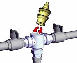 THERMOSTATISCHE MENGVENTIELEN MET UITNEEMBAAR PATROON / MITIGEURS THERMOSTATIQUES AVEC CARTOUCHE DÉMONTABLE 230 Thermostatisch mengventiel met uitneembaar patroon, voor centrale warmwaterbereiding.
