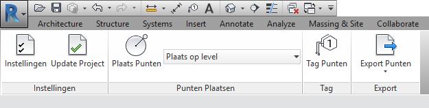 7 Werken met Revit Data 6. Klik Open. 7. Klik OK voor het toepassen van deze instellingen en sluit het Instellingen dialoogvenster.