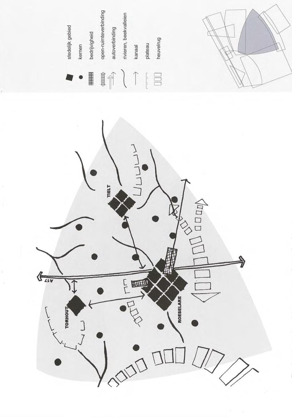 Figuur: Situering op de kaart Deelruimte Middenruimte Structuurbepalende elementen op provinciaal niveau