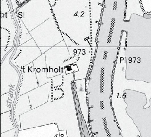 Het kaartje laat dat zien voor vier territoriale mannetjes bij t Kromholt in de Hoenwaard langs de IJssel, in