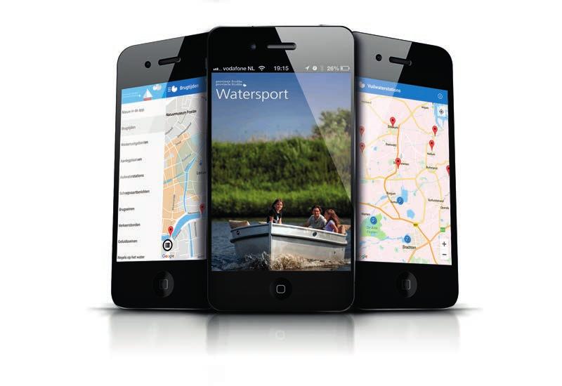 App voor watersporters Speciaal voor alle zeilers, vaarders en zwemmers in Fryslân is er de Watersport app.