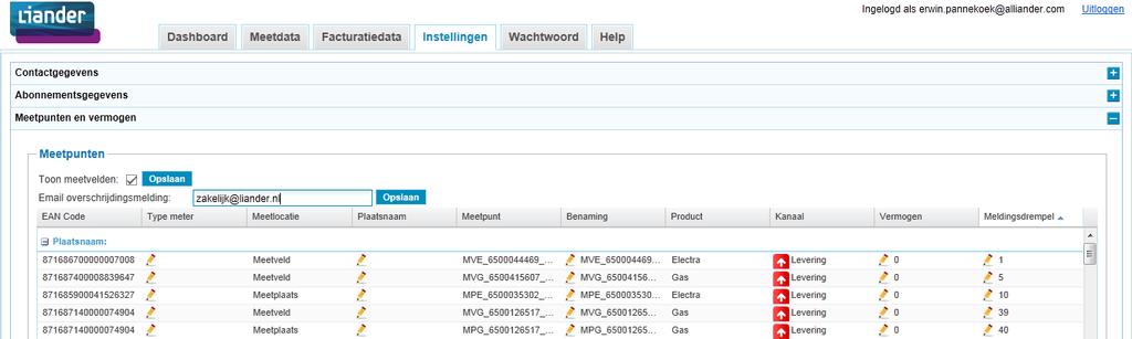 Mogelijk heeft u met uw netbeheerder een maximale belasting voor uw aansluiting afgesproken.