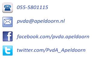 Voor algemene informatie kunt u bellen op telefoonnummer: 055-5801115 op maandag t/m donderdag van 8:45-11:45 uur. Onze fractieassistente Natascha van den Berg staat u graag te woord.