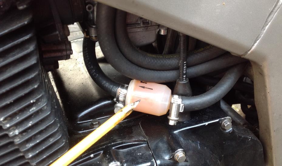 Benzinefilter: Een benzinefilter voor de carburateurs is een goed teken.