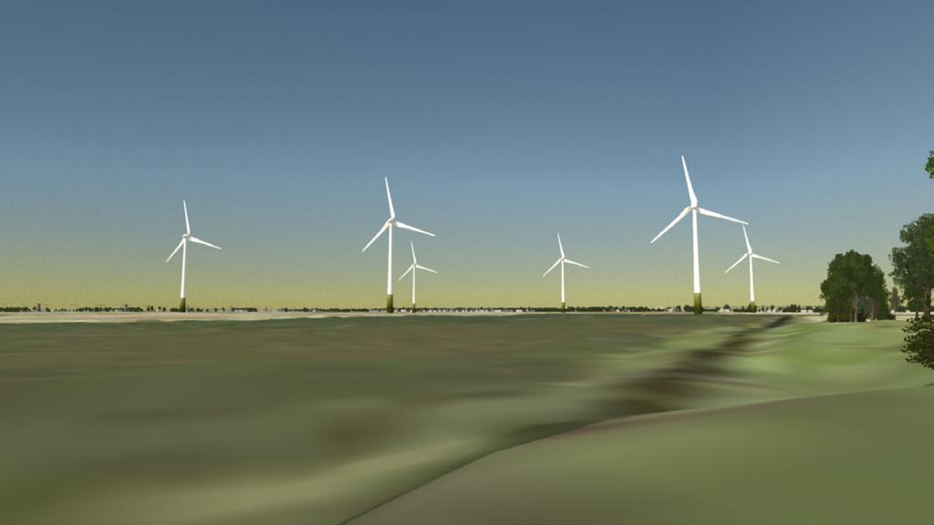 Windenergie Drenthe 29 windparken. Interferentie treed op als opstellingen te dicht bij elkaar staan.