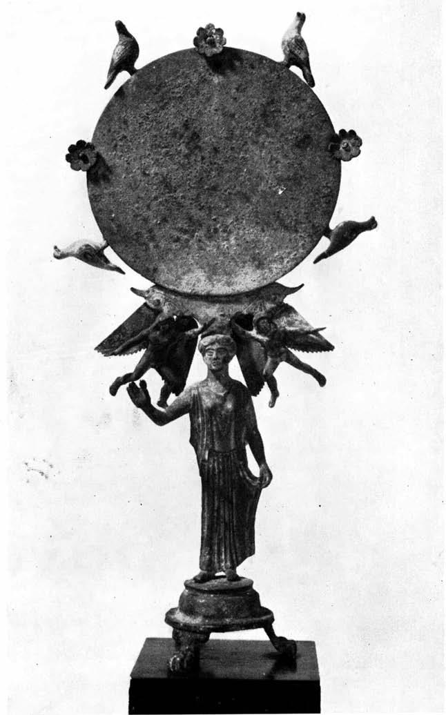 Griekse spiegel, brons, ca 470 v.