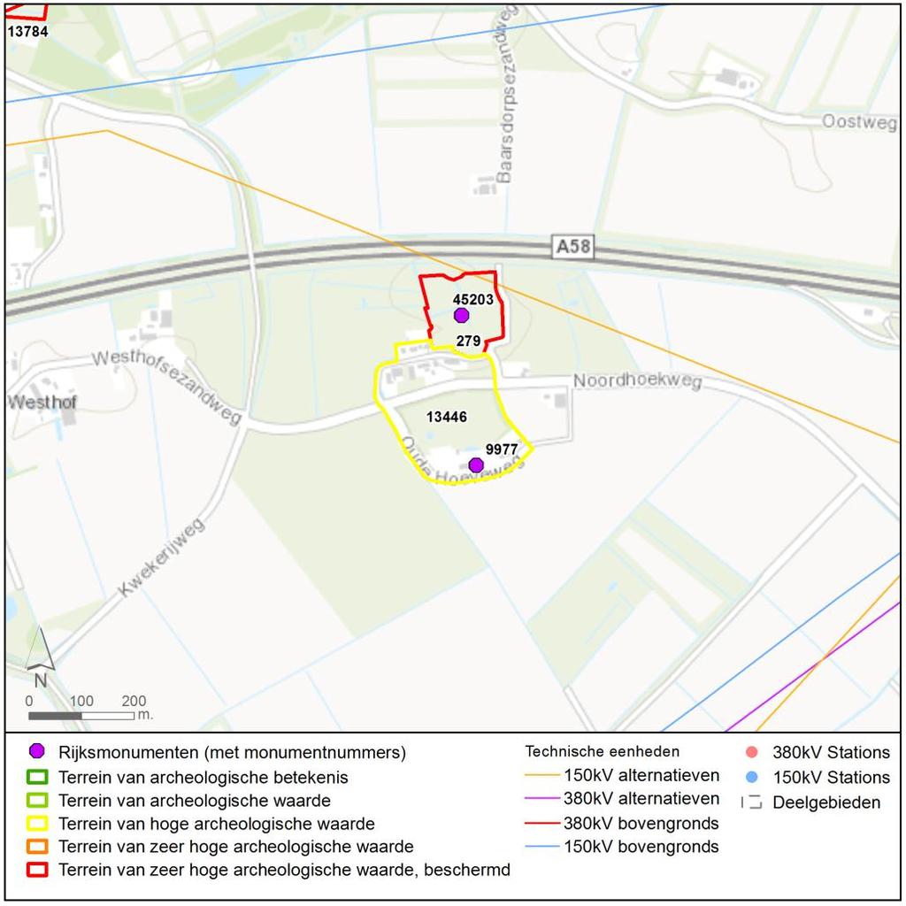 Kenmerk R003-1237524REV-ibs-V08-NL Alternatief C150n it alternatief kruist 154 m² van rijksmonument 279 in Baarsdorp (gemeente Borsele).