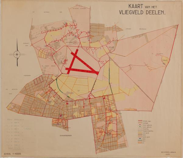 6,3 km Fliegerhorst Deelen 1940-1944 Hangaars Commandovoering Startbanen (A-vorm) Junkershalle