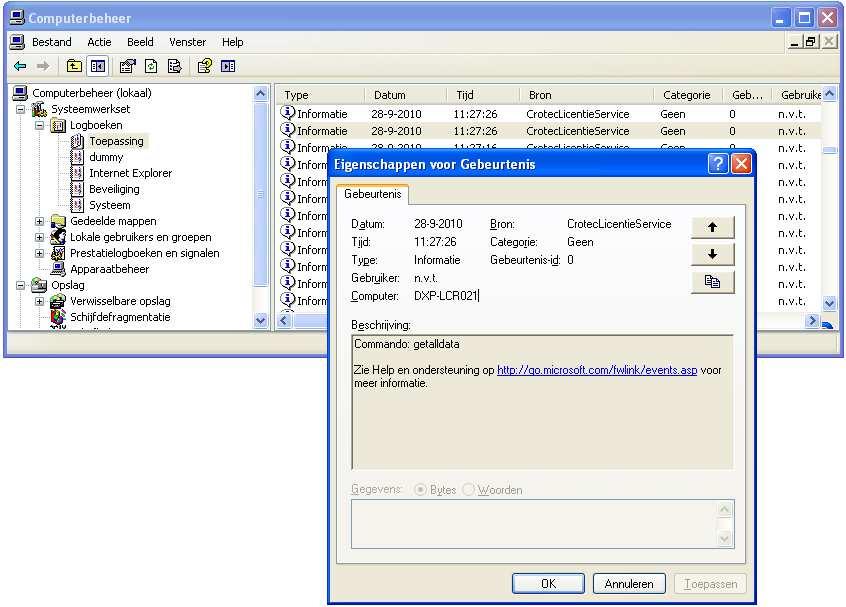 3.1.3 Logging instellen Het is mogelijk om de licentie service en de licentie DLL logging informatie aan te laten maken.