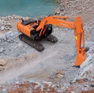 De ZAXIS 250 is voorzien van een roetfilter dat vuildeeltjes uit de lucht opvangt en automatisch verbrandt dankzij een oxidatiekatalysator en de uitlaatgastemperatuurregeling.