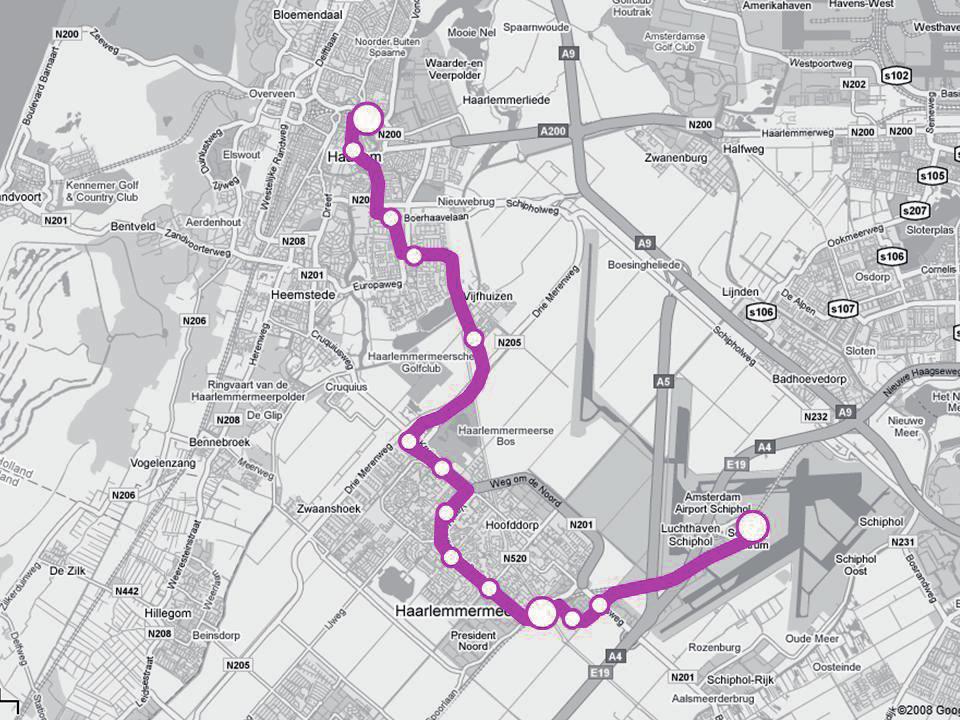 Zuidtangent Soort project: Vertramming vrije busbaan Haarlem Hoofddorp Opleverdatum: na 2015