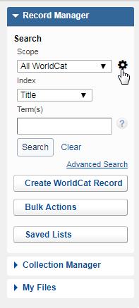 1 Zoeken in WorldCat 1.1 Basic Search Menukeuze Titels zoeken kan mbv verschillende zoeksleutels: Keyword (alle woorden), Title, Author, ISBN, ISSN, OCLC Number.