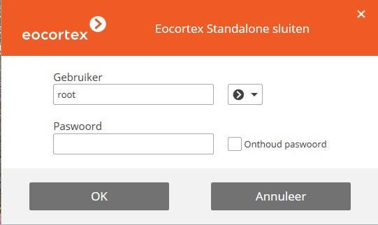 1. Inloggen De EOCORTEX client software wordt gebruikt in samenwerking met een EOCORTEX video