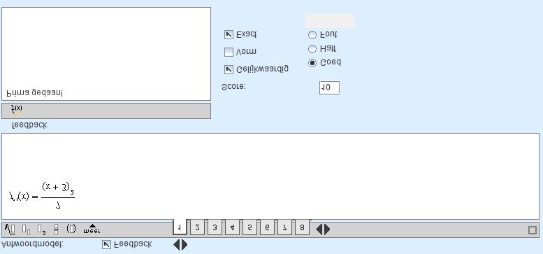 15. Feedback Wanneer de ontwerper de optie feedback aanvinkt, dat ontstaat de mogelijkheid om achtereenvolgens verschillende antwoorden te controleren en de leerling van