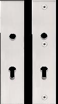 VOORDEURBESLAG FRONT DOOR FITTINGS LSQ- massieve veiligheidsschilden met vaste knop, ten behoeve van deurkruk solid security plates h fixed knob to suit