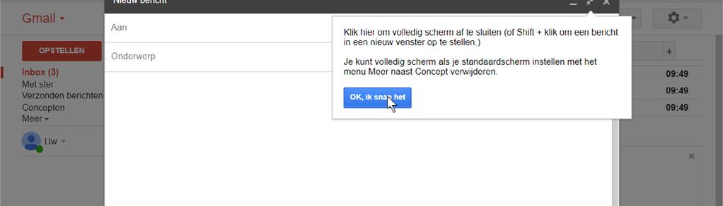 Op die manier ziet u hoe u e-mail verstuurt. Bovendien heeft dit het voordeel dat u het bericht direct teruggestuurd krijgt en zo ziet hoe u e-mail ontvangt.