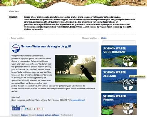 6. Communicatie Gerichte communicatie is van groot belang voor Schoon Water voor Brabant. Het toont de successen en biedt algemene informatie over het project.