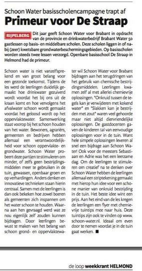 Weekkrant Helmond, 3 april 2015 Behoud Schoon Water, Vollegrondsgroente.