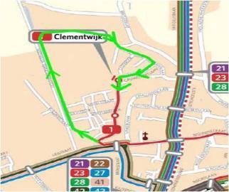 bijkomende buslijn 1 vergt tussen de bestaande lijnen op de invalswegen (lijnengroep 40-44