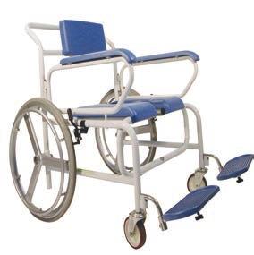 XXL Producten - Douchestoelen Douche-rolstoel Deze douche-rolstoel (zelfrijder) is geschikt voor gebruikers met een maximaal gewicht van 325kg.