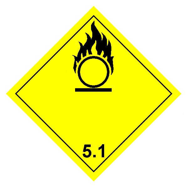 1) Conventioneel teken (vlam): zwart op witte achtergrond, met zeven verticale rode strepen; cijfer 4 