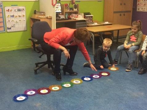De kinderen zijn aan de hand van verschillende werkvormen aan de slag gegaan met de getallen t/m 10 in de vorm van de vriendjes van 10.