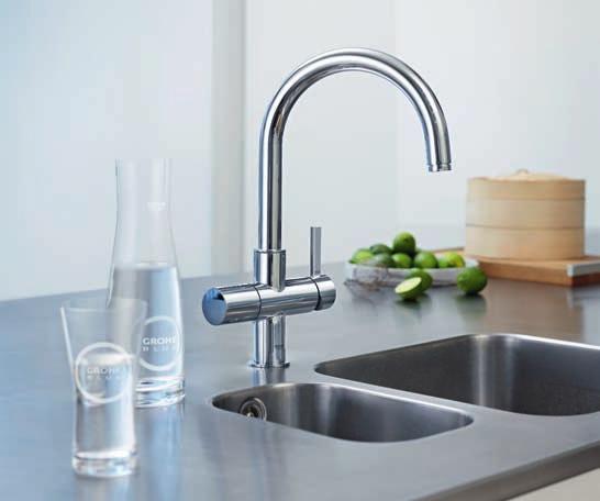 grohe blue De evolutie van Drinkwater Fris, gekoeld water voor het hele team Ruimte- en kostenbesparend Verlagen van de CO2