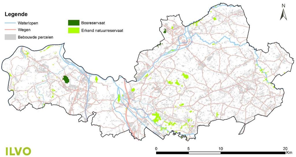 VOORBEELDEN Mechelse regio Kaart: Bosreservaten en Erkende natuurreservaten Mechelse regio 1,7 Reservaten